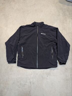 FootJoy Tour Collection Mens L Black Full-Zip Windbreaker Jacket Flaw Company